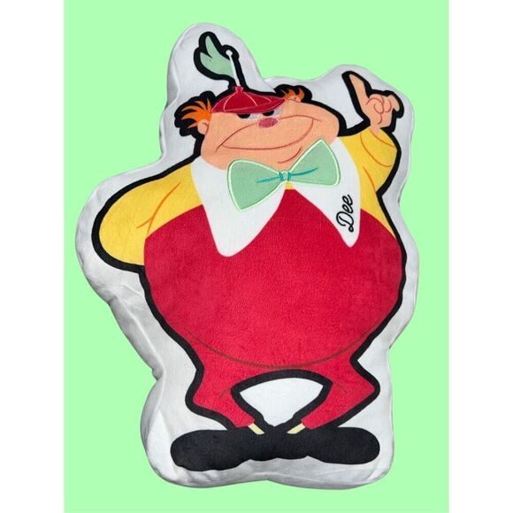 Disney Tweedledee and Tweedledum Pillow – Alice in Wonderland Plush 16” - Picture 1 of 4